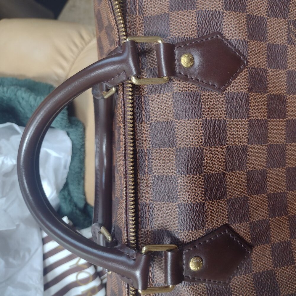 💯% Authentic Louis Vuitton Damier Ebene Speedy 35 🌹 - Picture 6 of 15
